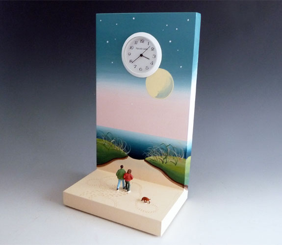 "Walking My Owners" Clock by Pascale Judet